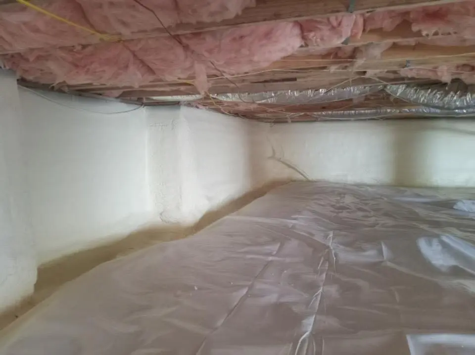 Crawl space encapsulation with closed-cell spray foam for Spray Foam Roofing in Norfolk